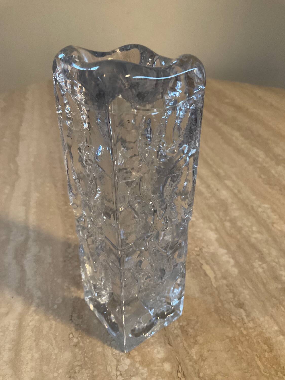 IG Ingrid Glas Blockkristal candle holder for Kerzenleuchter 70s