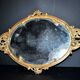 Antique mirror tray Centerpiece mainly in bronze and mercury glass