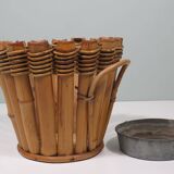 French bamboo pot/planter 1950-1960