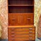 Commode bibliothèque bar scandinave en teck vintage années 60