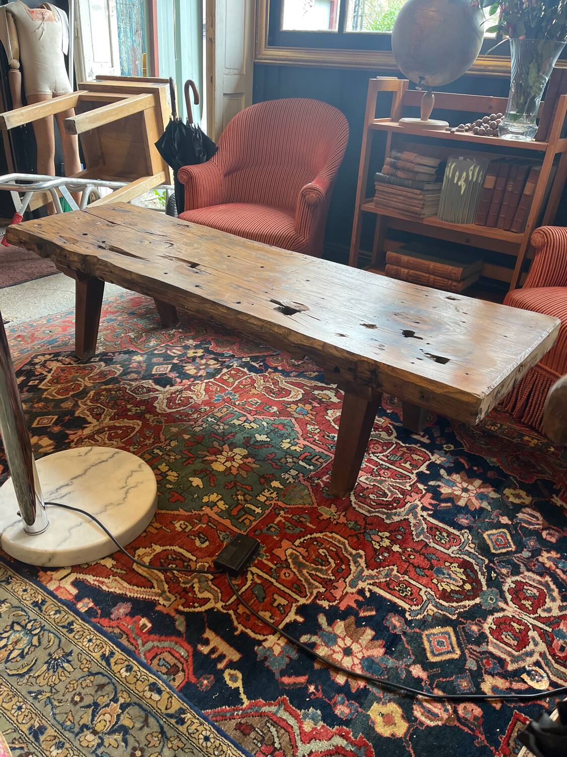 Brutalist elm coffee table