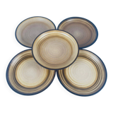 Set of 5 semi-deep plates Salins, 20th century