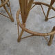 4 vintage rattan stools