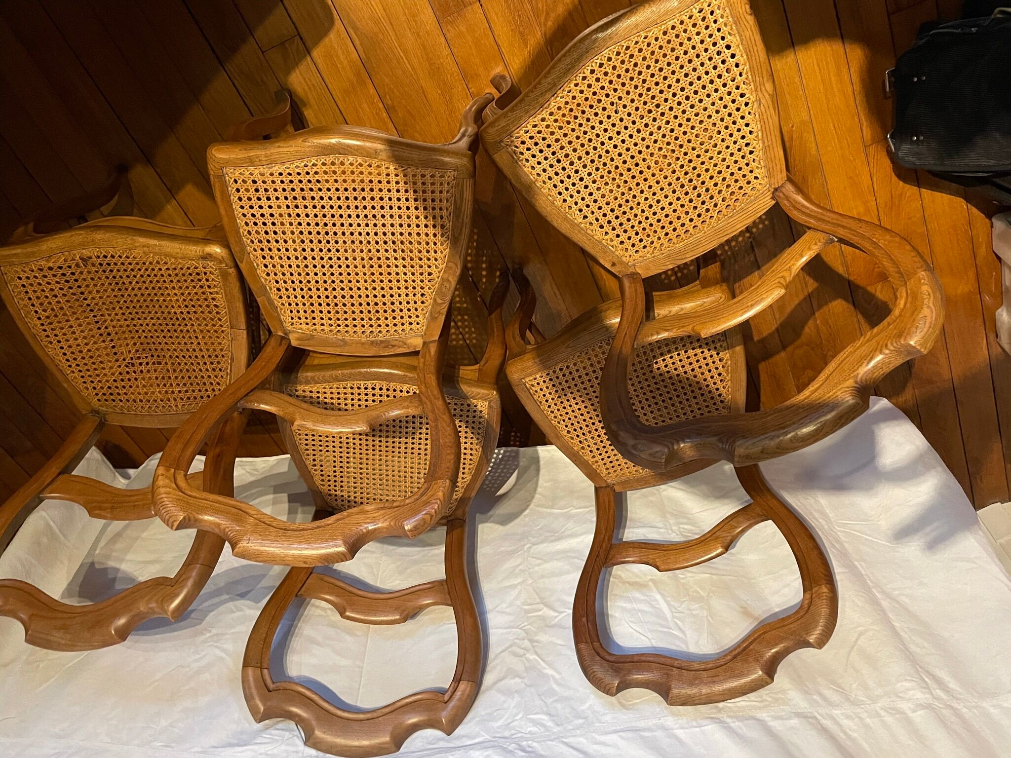 5 canned chairs