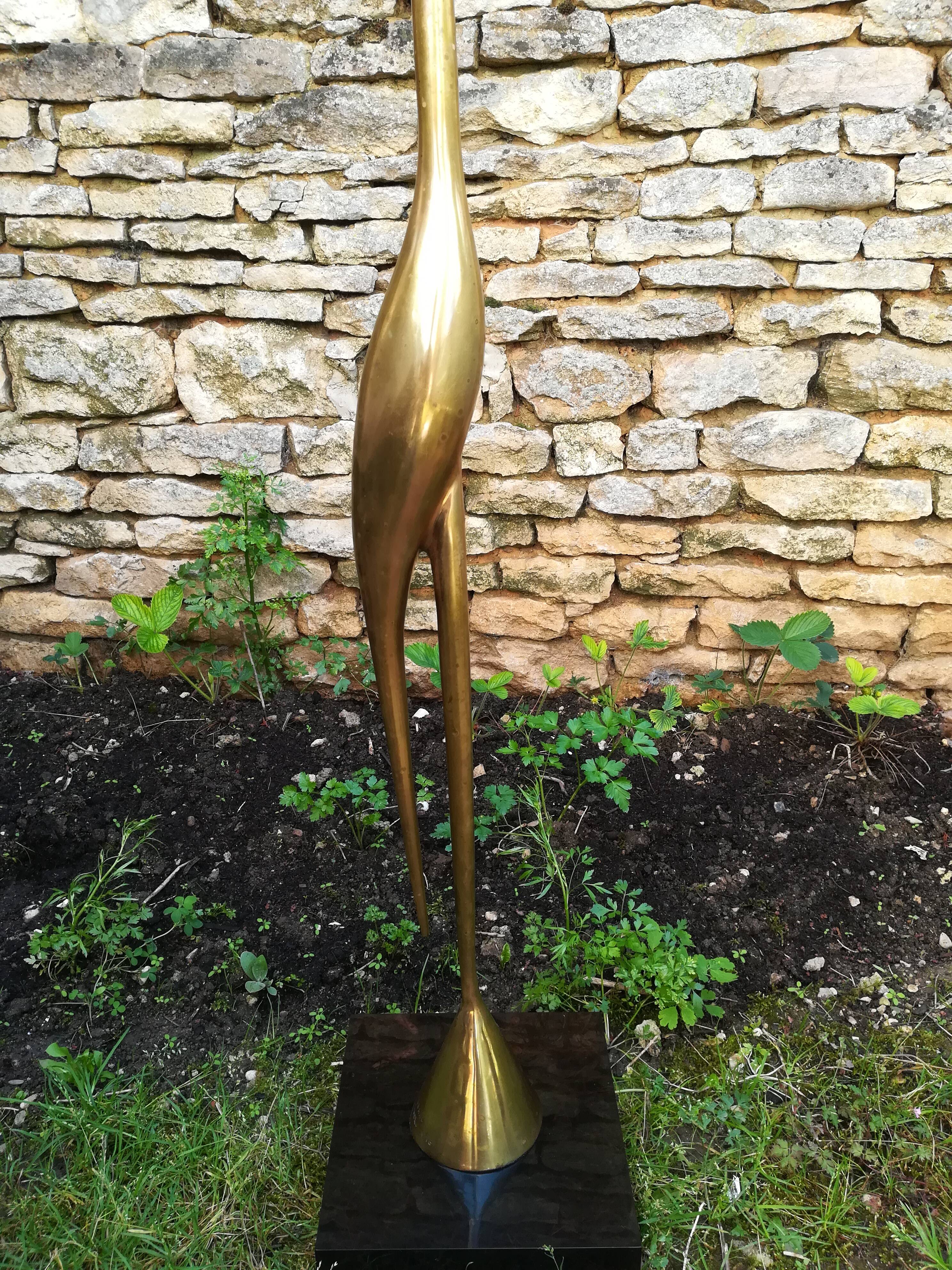 Floor lamp by René Broissand in bronze circa 1970