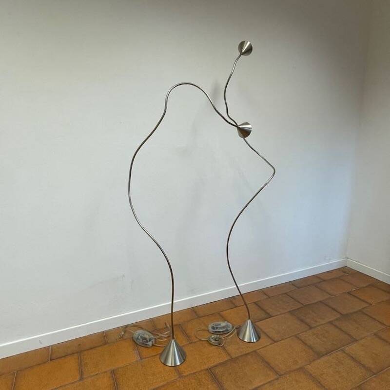 Lampade da terra Papiro di Sergio Calatroni per Pallucco, 1989