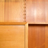 Modular wall system with panels Cado Poul Cadovius teak years 1959