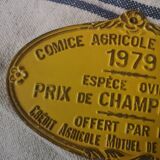 Yellow agricultural comic plate - 1979