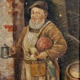 Painting Oil on canvas mounted on panel 19th century