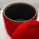 Pelfran vintage red toupee pouf