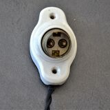 Oval porcelain hook to plug into socket