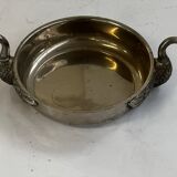 Art Deco silver-plated metal pocket emptier with swan decor