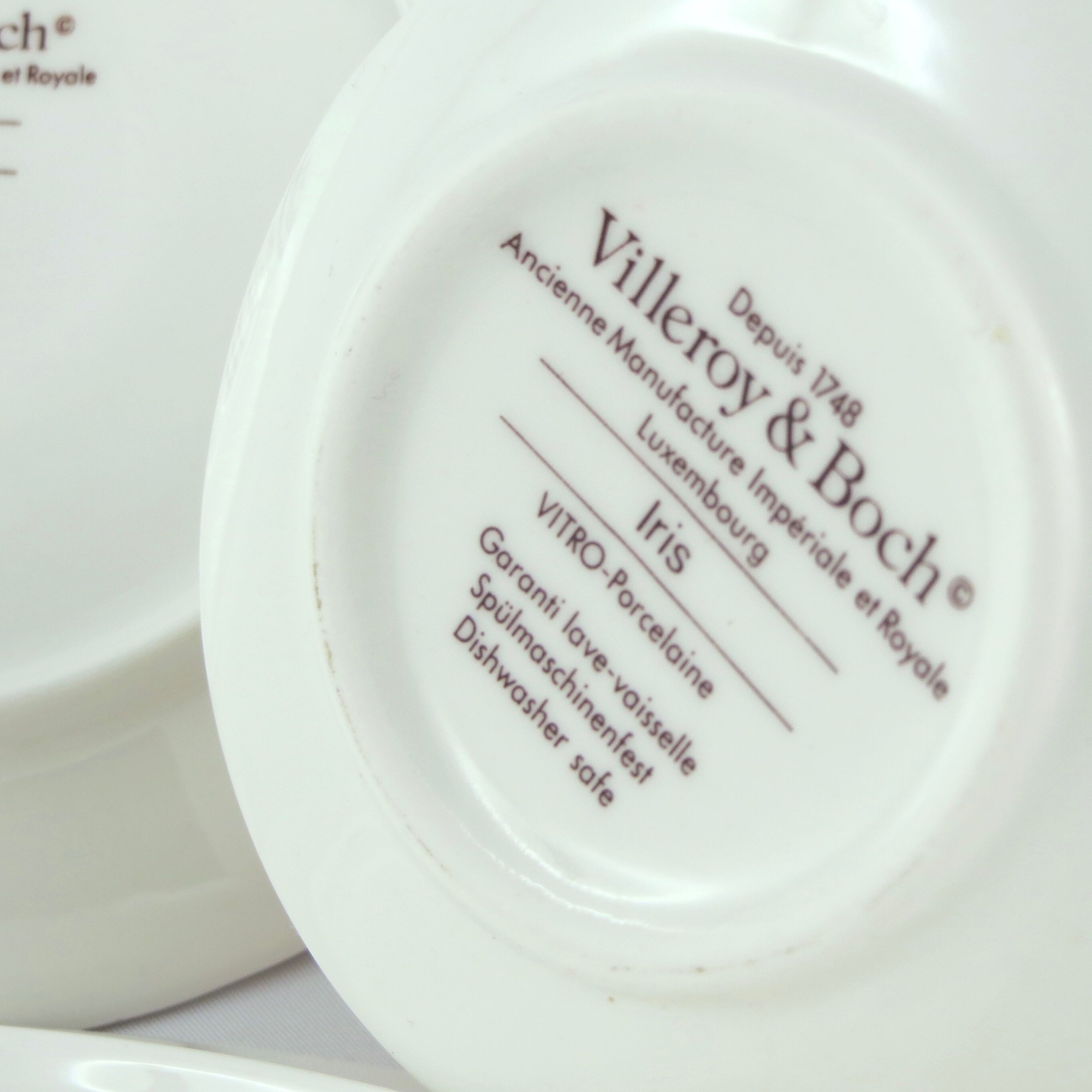 Cup under cup iris faïence Villeroy - Boch porcelain/limoges/20th/coffee cup