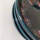 3 glazed ceramic deep plates – 1960s/70s