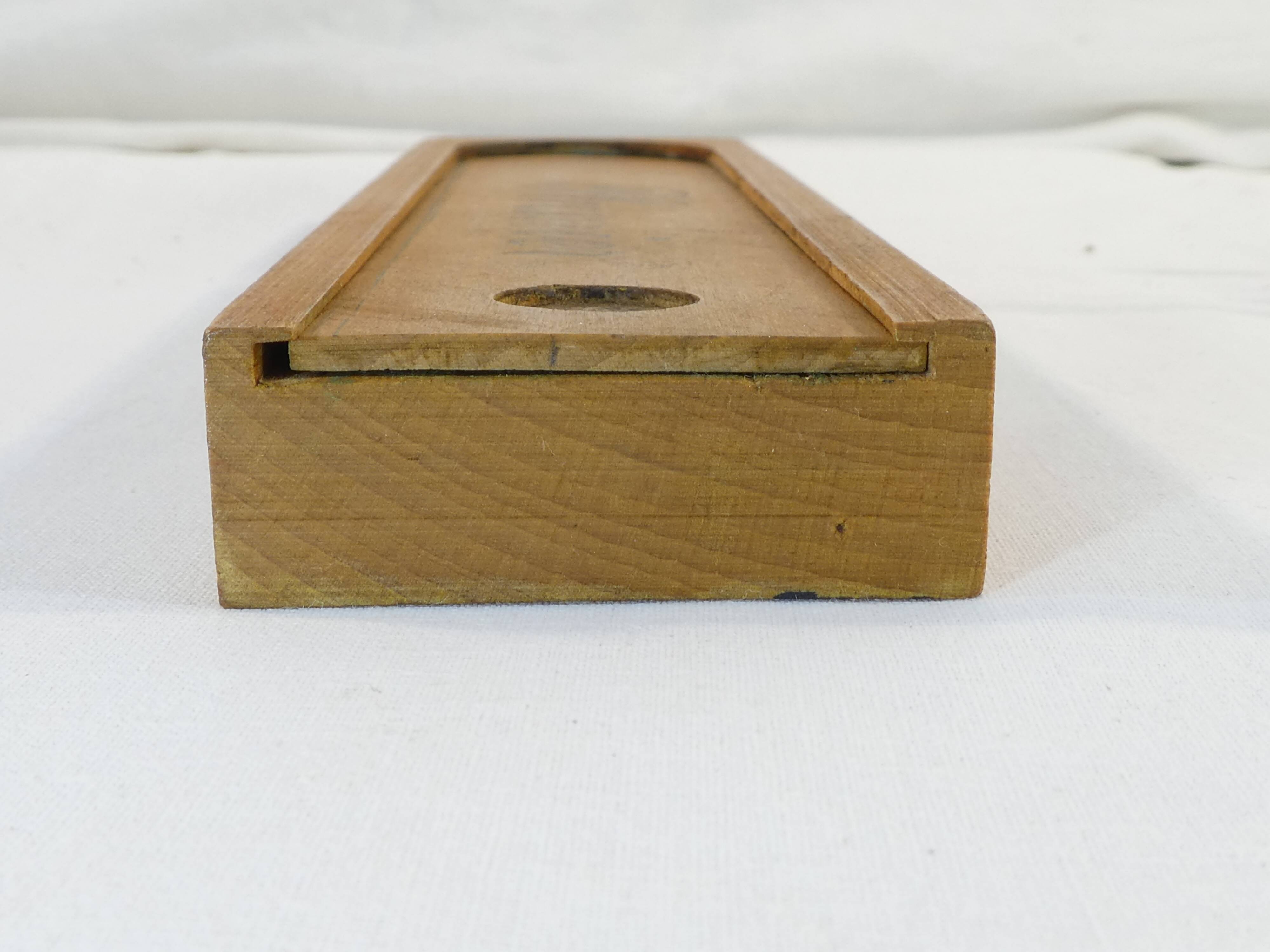 Old wooden pen tray