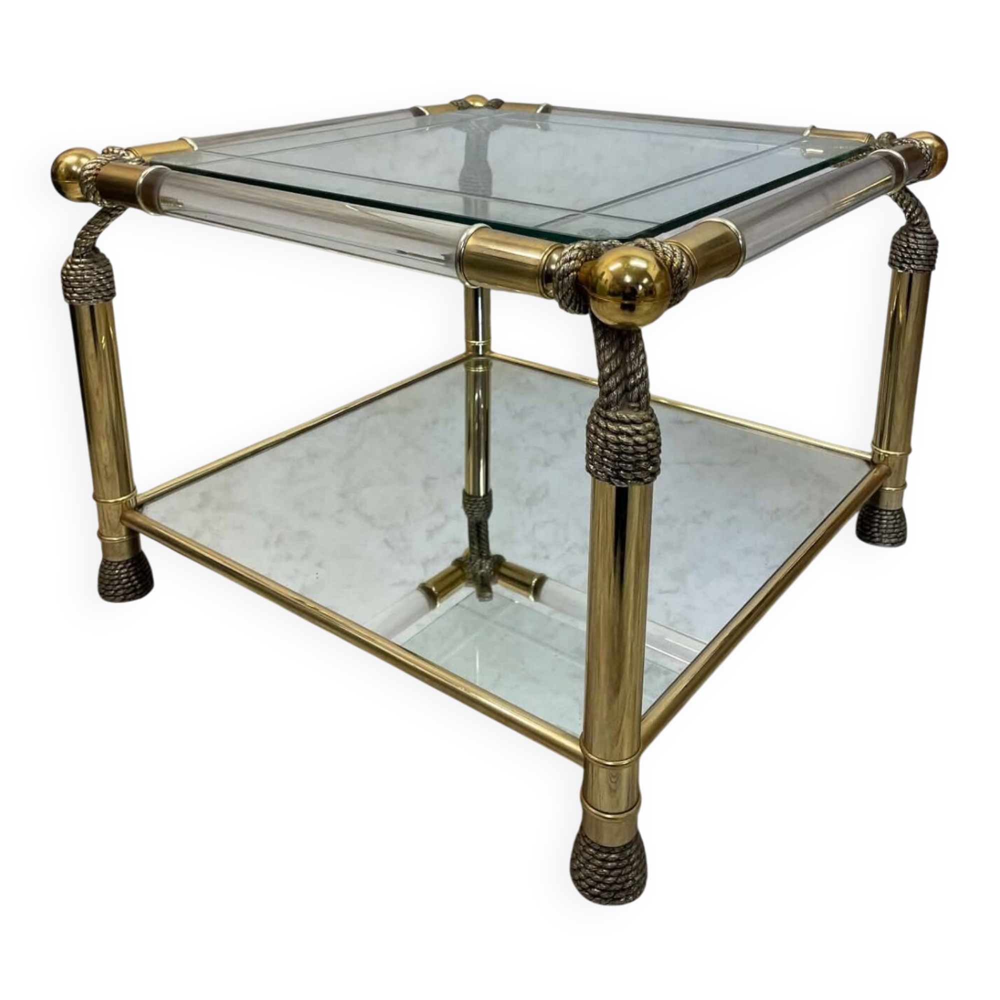 Table basse vintage Hollywood Regency 