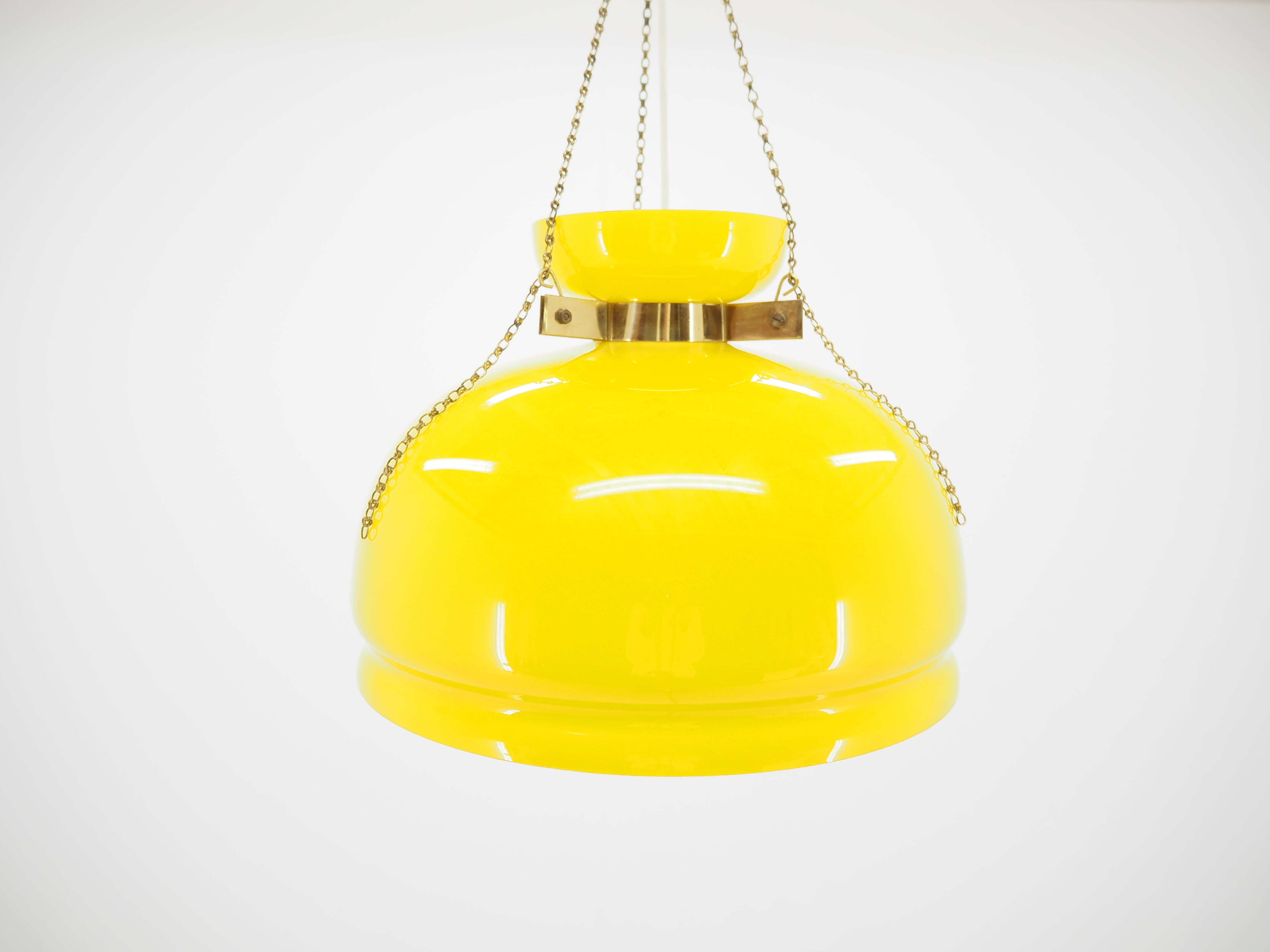 Midcentury glass chandelier, 1960