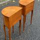 Pair of Louis XV bedside tables in wood and marquetry with drawers