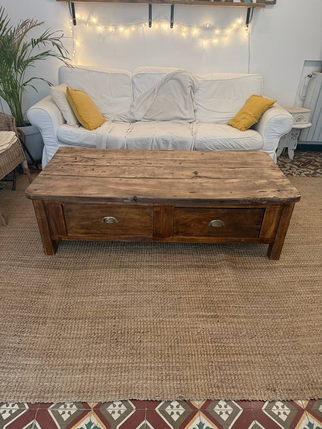 Solid wood coffee table