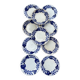 Cobalt blue floral deep plates from Lunéville.