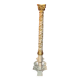 Italian Pedestal Column in White Lacquer and Gold Leaf