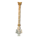Italian Pedestal Column in White Lacquer and Gold Leaf