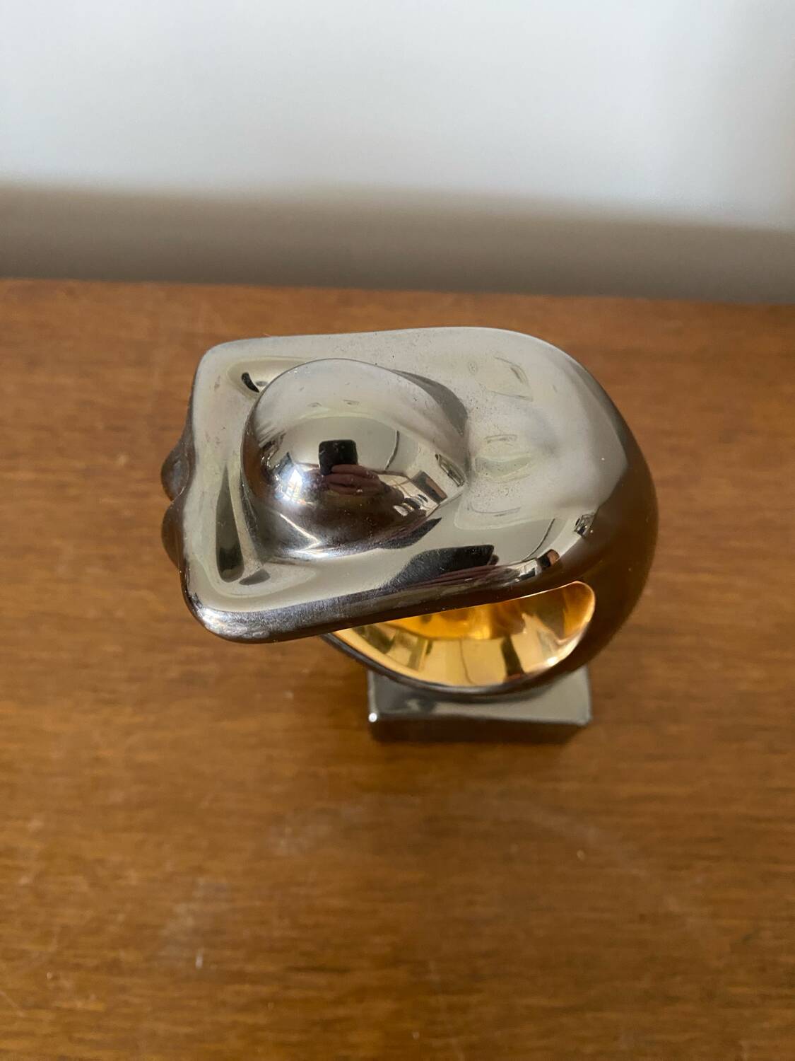 Antique GALOS Sculpture Grey & Gold Porcelain Design Decoration