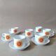 Hutschenreuther Novum Vintage Porcelain Coffee Cups * 70s * Bavaria