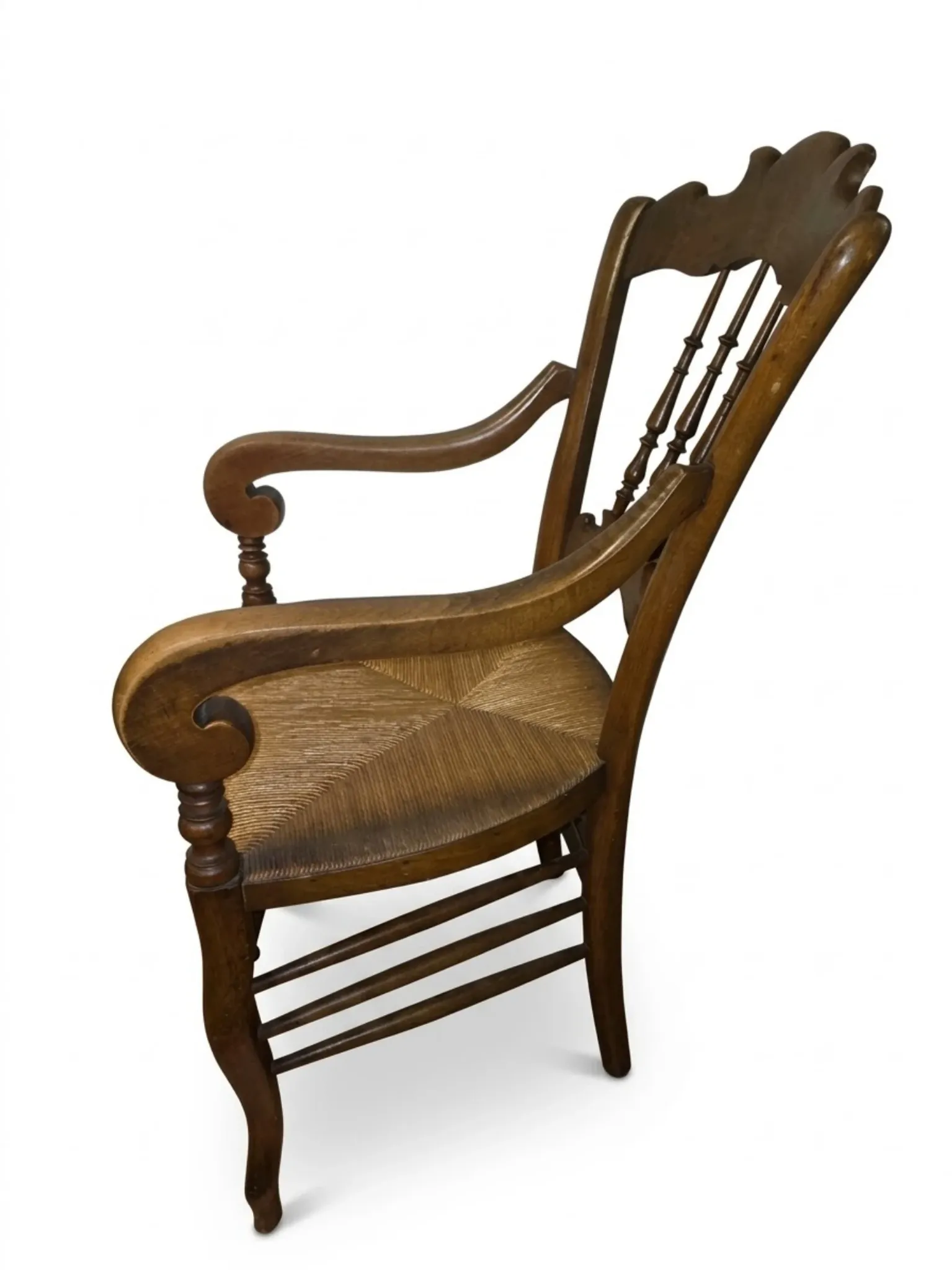 Beech chair with rush seating