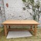 Oak farmhouse table stamped R Trotel