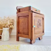 Small bedside table Art Deco wood
