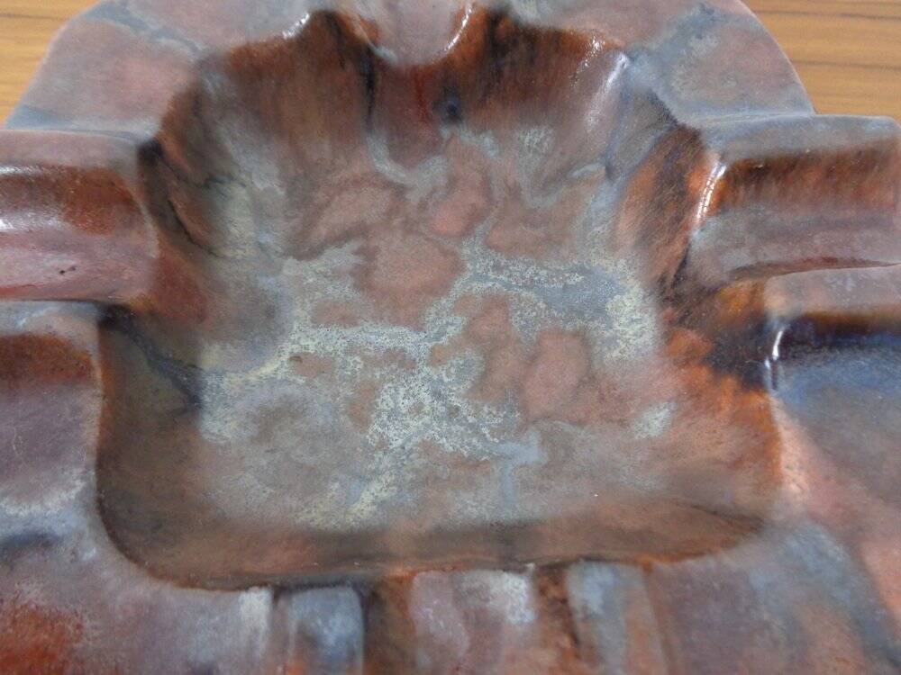 Brutalist ceramic ashtray, 1940s