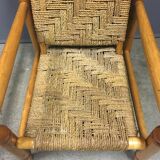 2 x Abaca French rope armchairs
