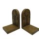 Pair of bookends, Art Nouveau, walnut, Austria, early 20th century