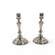 Pair of silvered metal candlesticks in the Louis XIV style.