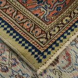 8x11 Vintage Large Blue & Cream Persian Rug, 240x351Cm