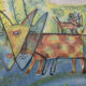 Aino Myllykangas, Heaven the dog, Color Lithograph, 1993