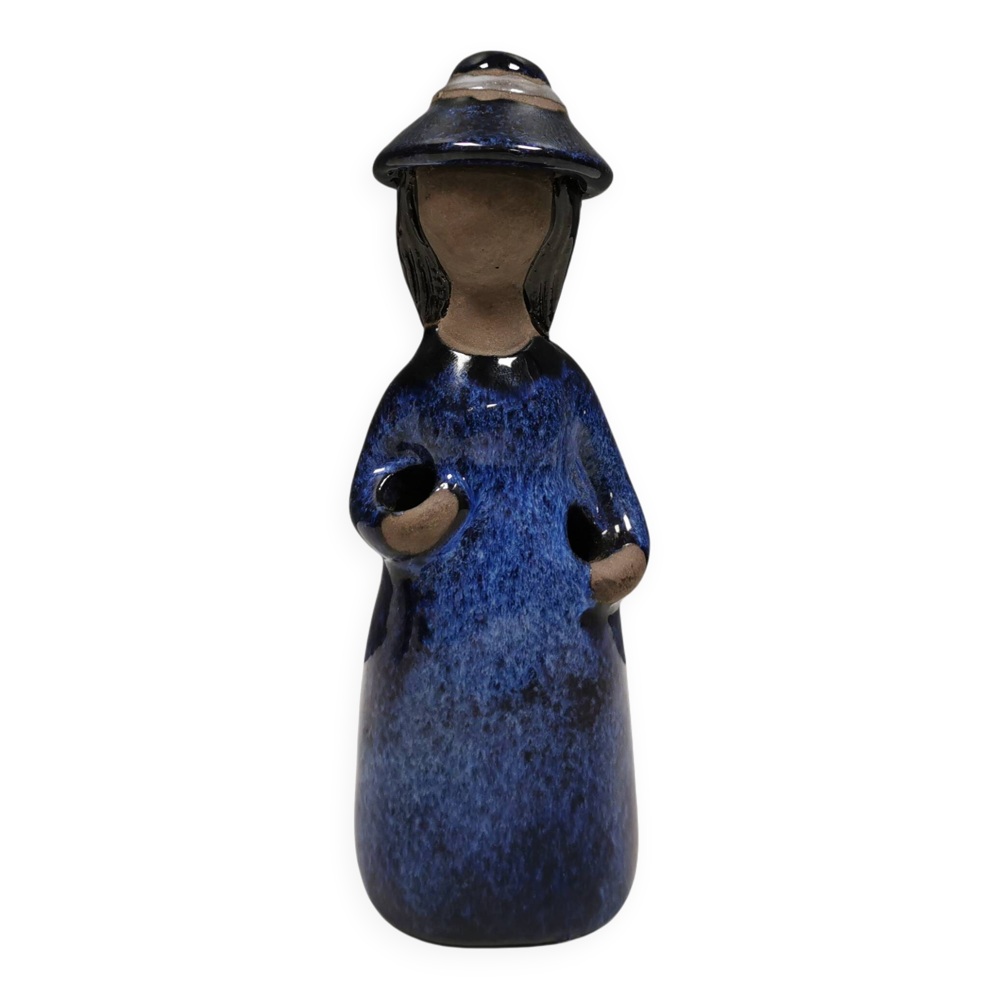 Beautiful vintage ceramic lady figurine by Elsi Bourelius Sweden 1980s