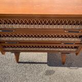 Vintage wicker chest of drawers