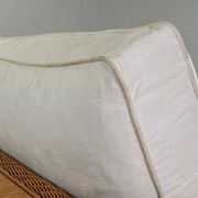 Luxurious Italian Gasparucci Reed White Lounge Greenhouse Sofa. Italy, 1980