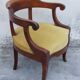 Louis Philippe office armchair in solid walnut