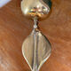 Large brass cobra wall candle holder