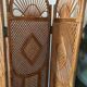 Beautiful folding screen, bamboo and rattan vintage 1970
