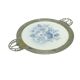 Art Nouveau tray, silver-plated brass, white porcelain, Austria, early 20th century