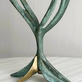 Two-branched metal candle holder