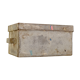 Small old white metal box