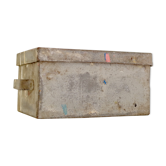 Small old white metal box
