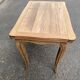 Small dining table, extendable Louis XV kitchen table, stripped oak.