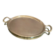 Tray with oval handles in the silver metal Louis-Philippe style