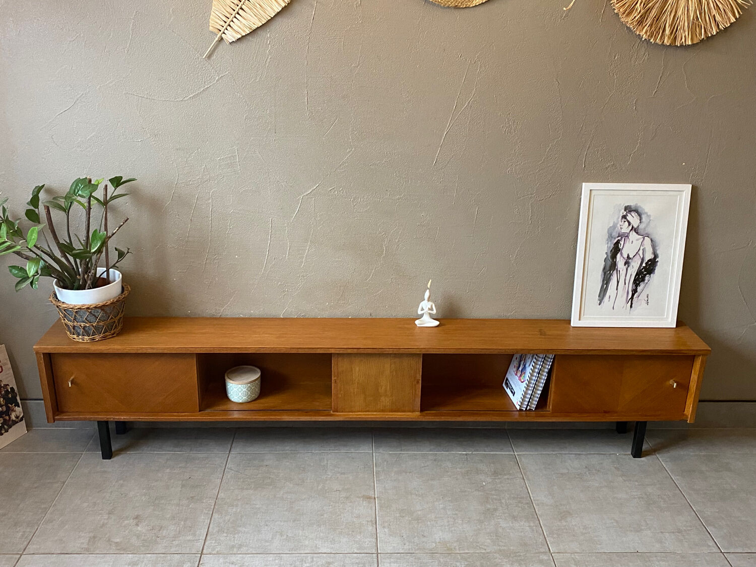 Vintage wooden sideboard (shallow)
